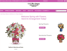 Tablet Screenshot of candcflowerdesigners.com